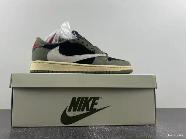 Rep Husky 'BLACK SP AIR SCOTT LOW 1 TRAVIS OLIVE' JORDAN X OG DM7866-002 0618